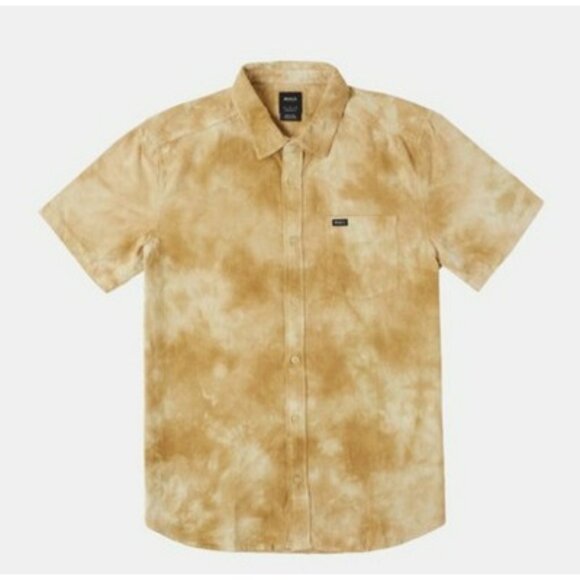 RVCA Mens Regular Fit Tie-Dye Short Sleeve Shirt Size M Cotton - Picture 1 of 10